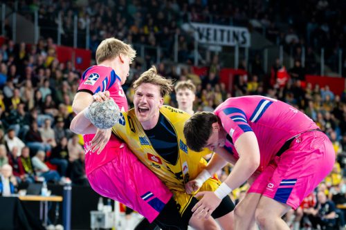 Krefeld, 28.03.2026, Handball, Herren, 2. Bundesliga, 25. Spieltag, 2025 2026: HSG Krefeld Niederrhein – Bayer Dormagen