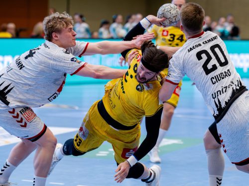 Krefeld, 24.04.2026, Handball, Herren, 2. Bundesliga, 29. Spieltag, 2025 2026: HSG Krefeld Niederrhein – VFL Lübeck-Schwartau