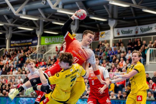 Essen, 25.02.2026, Handball, Herren, 2. Bundesliga, 21. Spieltag, 2025 2026: TuSEM Essen – HSG Krefeld Niederrhein